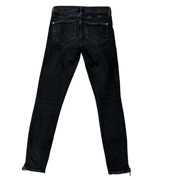 River Island Women's Molly Skinny Jeans Distressed Washed Black Size 4 - Picture 3 of 7